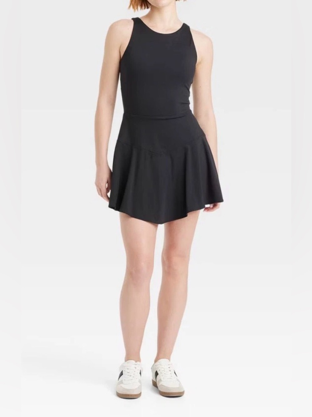 Women's Scallop Detail Active Dress - JoyLab black size Small